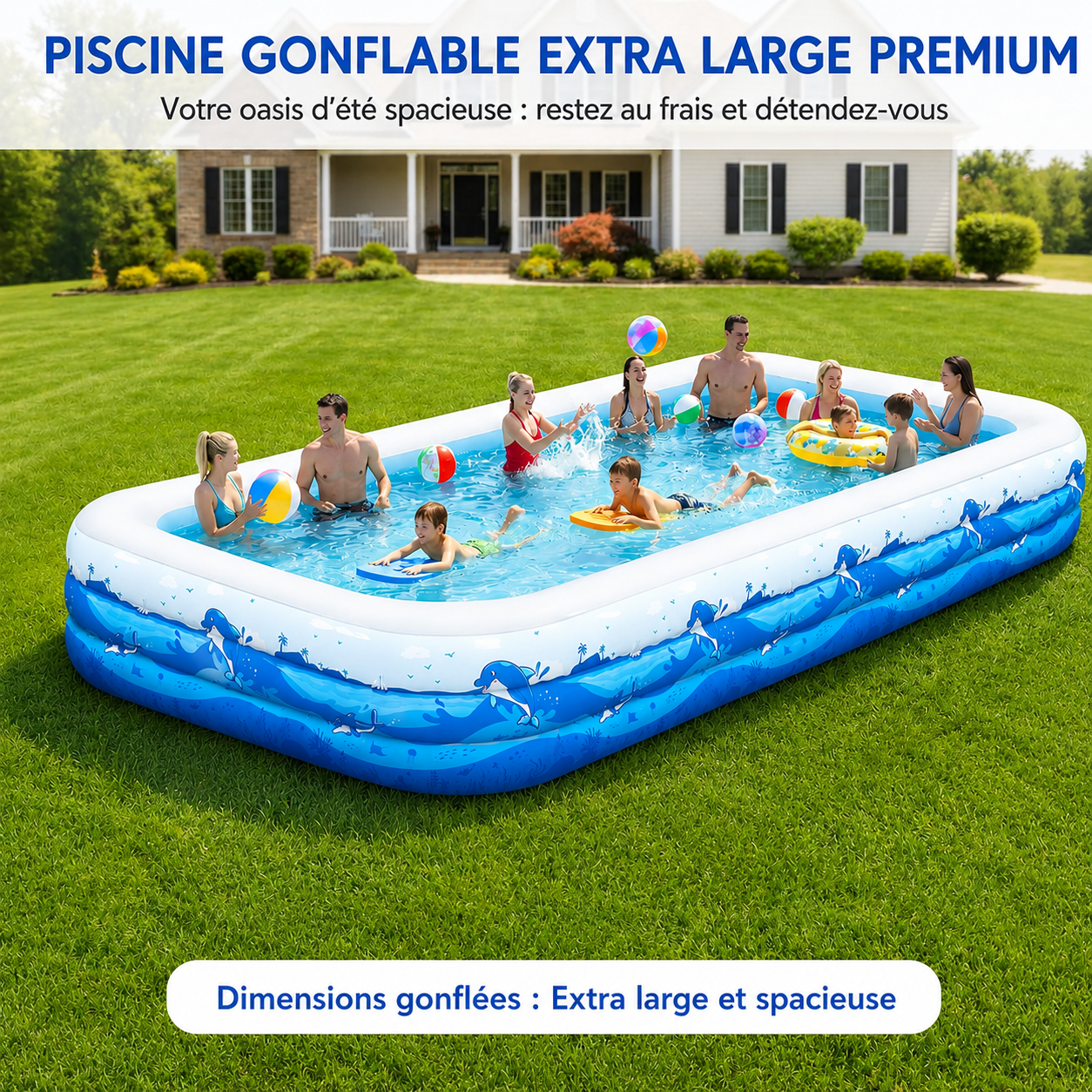 Sombry Piscine gonflable Extra Large