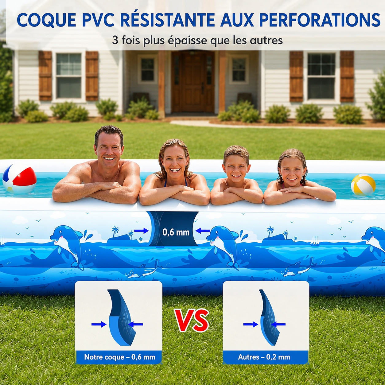 Sombry Piscine gonflable Extra Large