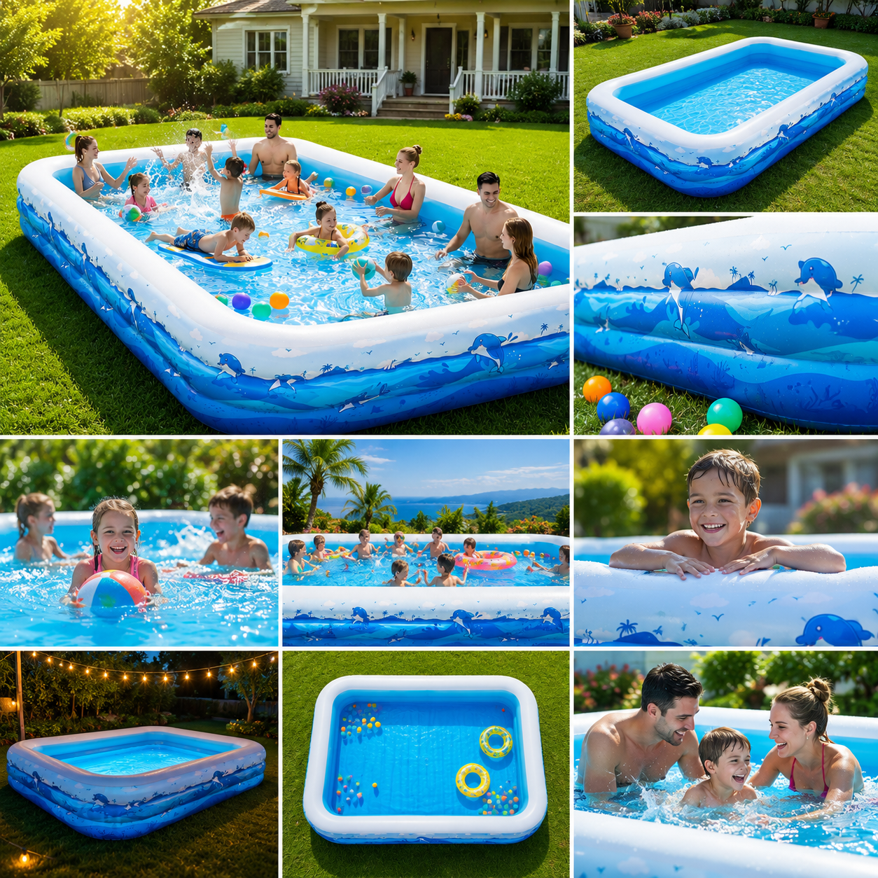 Sombry Piscine gonflable Extra Large
